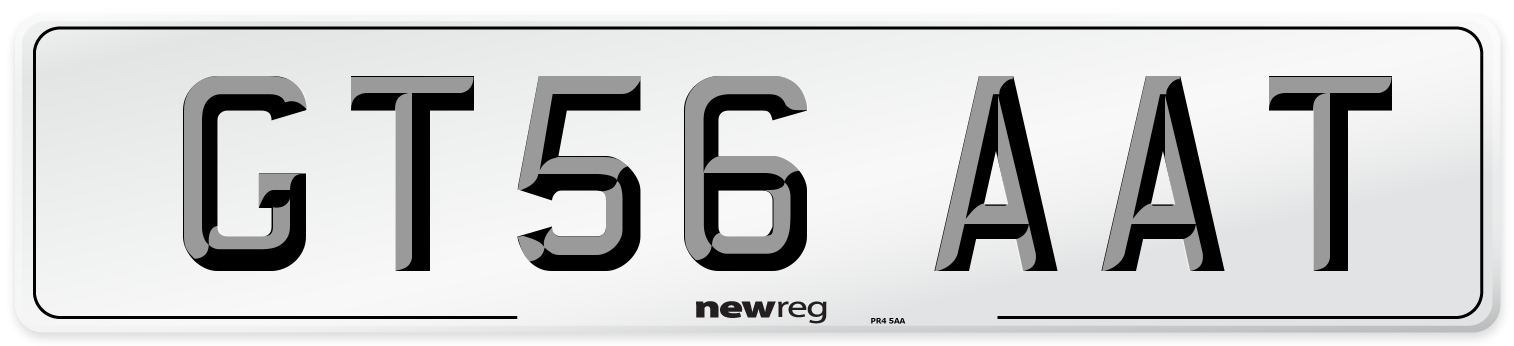 GT56 AAT Number Plate from New Reg